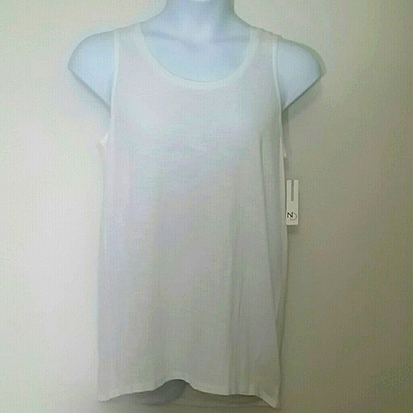 Tank Top White burnout lightweight Large NEW - Picture 1 of 2